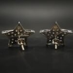 Brilliant Star Shape Moissanite Stud Earrings Pave Set In 925 Sterling Silver.