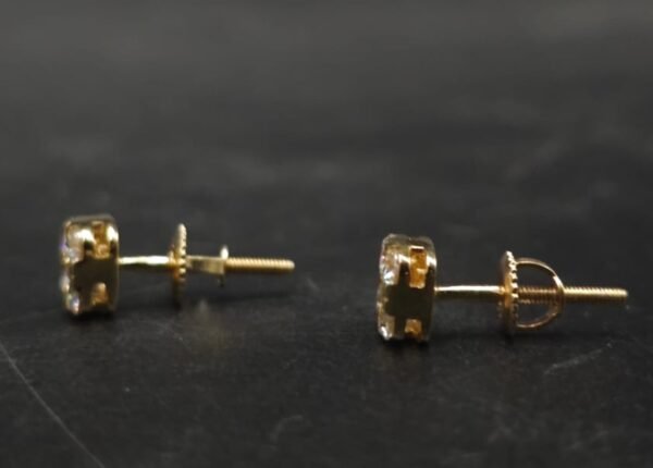 Square Moissanite Stud Earrings for Men – 925 Sterling Silver Iced Studs