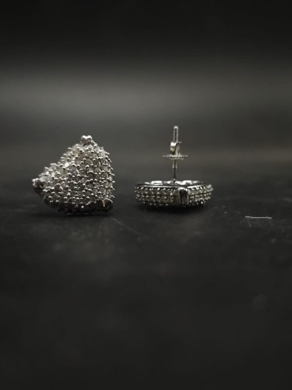 Heart Shape Moissanite Stud Earrings for Women 925 Sterling Silver