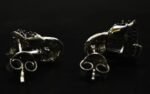 Blue CZ Knot Stud Earrings For Women's Wear In 925 Sterling Silver