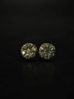 Tester Passing Moissanite Cluster Stud Earrings – 925 Sterling Silver