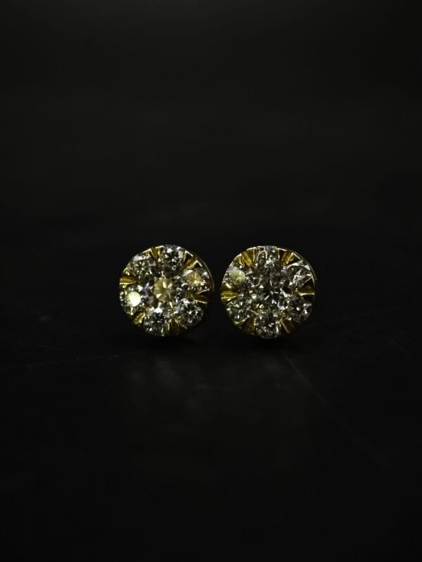 Tester Passing Moissanite Cluster Stud Earrings – 925 Sterling Silver