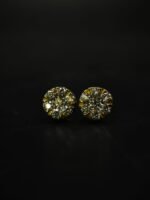 Tester Passing Moissanite Cluster Stud Earrings – 925 Sterling Silver