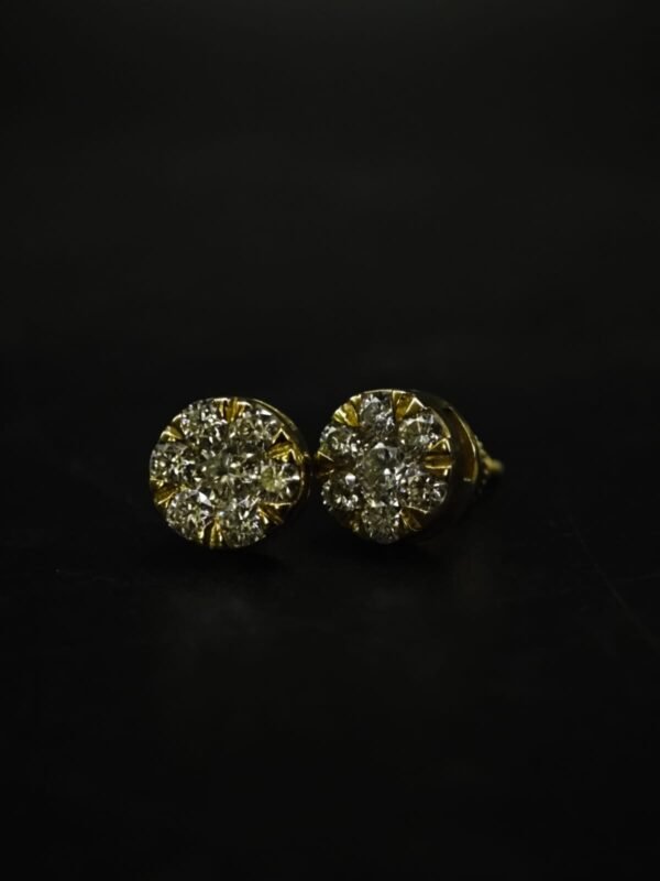 Tester Passing Moissanite Cluster Stud Earrings – 925 Sterling Silver