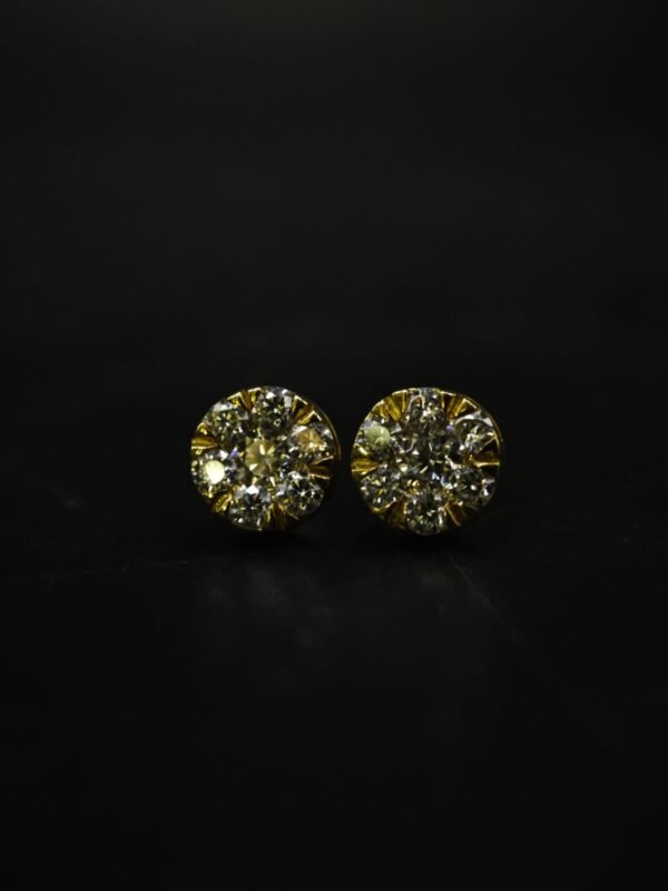 Tester Passing Moissanite Cluster Stud Earrings – 925 Sterling Silver