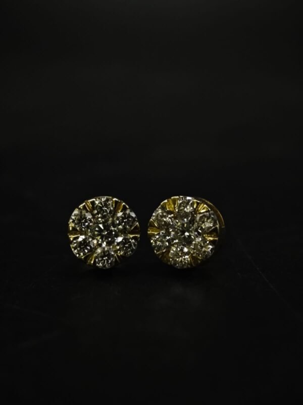 Tester Passing Moissanite Cluster Stud Earrings – 925 Sterling Silver