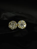 Tester Passing Moissanite Cluster Stud Earrings – 925 Sterling Silver