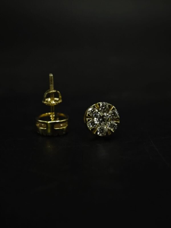 Tester Passing Moissanite Cluster Stud Earrings – 925 Sterling Silver