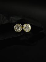 Tester Passing Moissanite Cluster Stud Earrings – 925 Sterling Silver