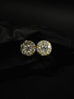 Tester Passing Moissanite Cluster Stud Earrings – 925 Sterling Silver