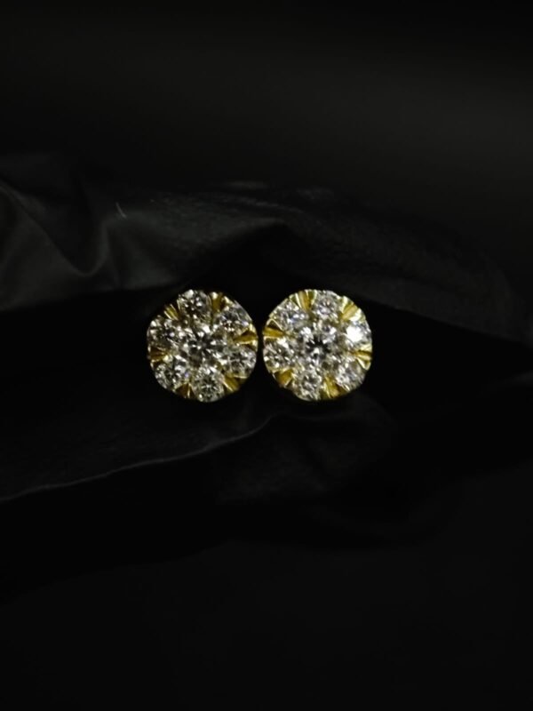 Tester Passing Moissanite Cluster Stud Earrings – 925 Sterling Silver