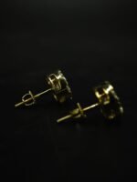 Real Round Moissanite Stud Earrings For Women's Wear in 925 Silver
