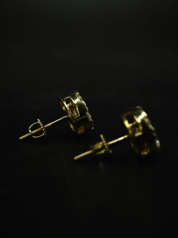 Real Round Moissanite Stud Earrings For Women's Wear in 925 Silver