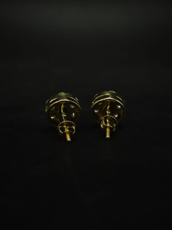 Real Round Moissanite Stud Earrings For Women's Wear in 925 Silver