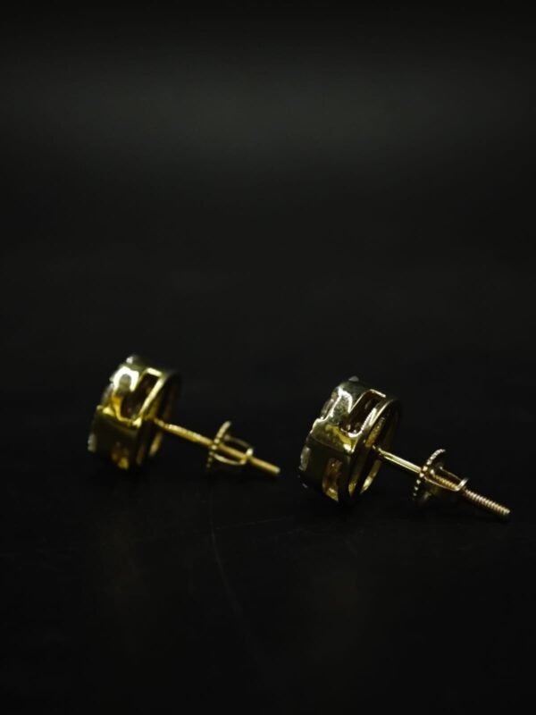 Real Round Moissanite Stud Earrings For Women's Wear in 925 Silver