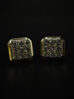 Tester Pass Moissanite Women's Wear Square Shape Stud Earring In 925 Silver.