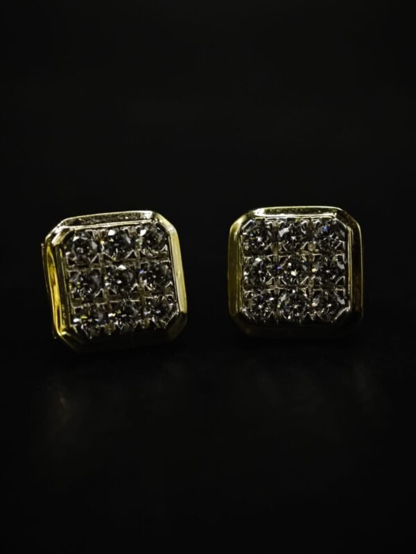 Tester Pass Moissanite Women's Wear Square Shape Stud Earring In 925 Silver.
