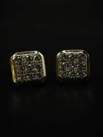 Tester Pass Moissanite Women's Wear Square Shape Stud Earring In 925 Silver.