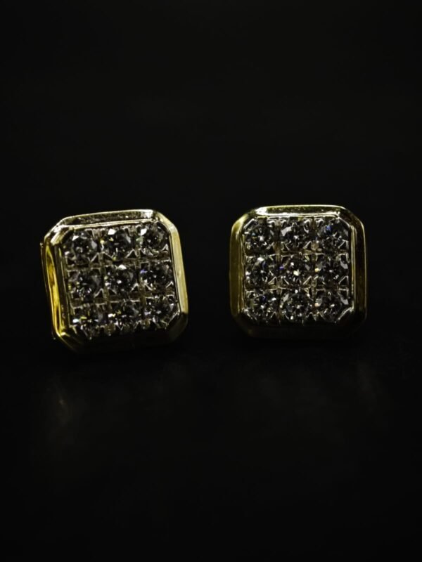 Tester Pass Moissanite Women's Wear Square Shape Stud Earring In 925 Silver.