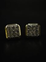Tester Pass Moissanite Women's Wear Square Shape Stud Earring In 925 Silver.