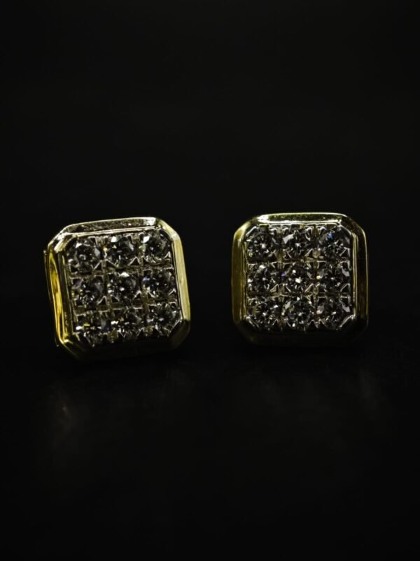 Tester Pass Moissanite Women's Wear Square Shape Stud Earring In 925 Silver.
