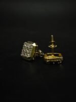 Tester Pass Moissanite Women's Wear Square Shape Stud Earring In 925 Silver.