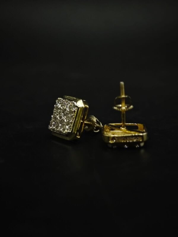 Tester Pass Moissanite Women's Wear Square Shape Stud Earring In 925 Silver.