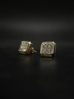 Tester Pass Moissanite Women's Wear Square Shape Stud Earring In 925 Silver.