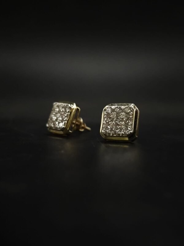 Tester Pass Moissanite Women's Wear Square Shape Stud Earring In 925 Silver.
