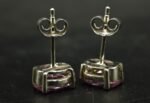 Pink CZ Women's Wear Stud Earrings Oval Shape In 925 Sterling Silver.