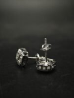 Tester Passing Moissanite Women's Wear Stud Earring Oval Shape In 925 Silver.
