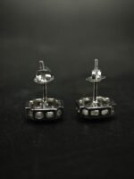Tester Passing Moissanite Women's Wear Stud Earring Oval Shape In 925 Silver.