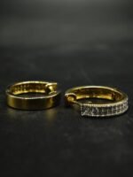 Real Moissanite Hoop Earrings For Women's Wear In 925 Silver.