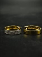 Real Moissanite Hoop Earrings For Women's Wear In 925 Silver.