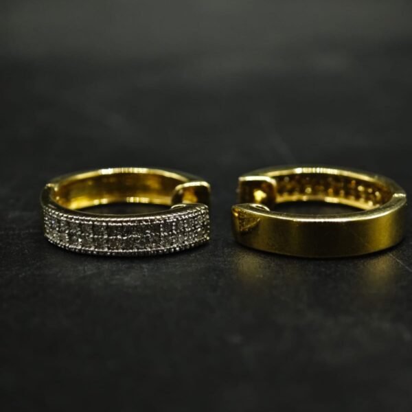 Real Moissanite Hoop Earrings For Women's Wear In 925 Silver.