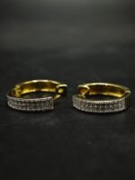 Real Moissanite Hoop Earrings For Women's Wear In 925 Silver.
