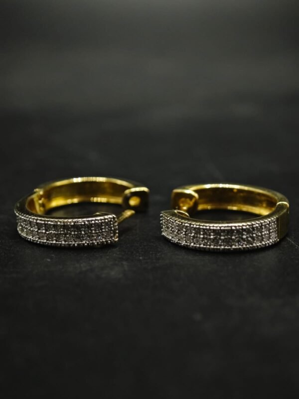 Real Moissanite Hoop Earrings For Women's Wear In 925 Silver.