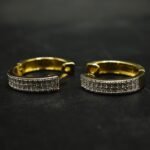 Real Moissanite Hoop Earrings For Women's Wear In 925 Silver.