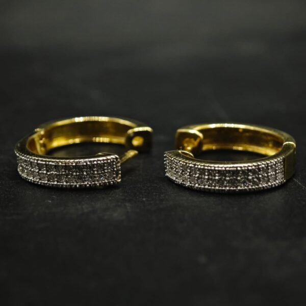 Real Moissanite Hoop Earrings For Women's Wear In 925 Silver.