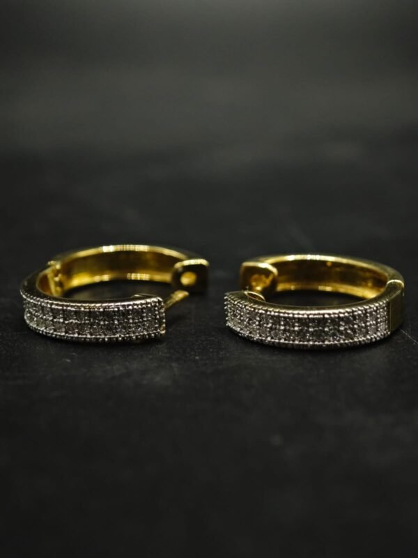 Real Moissanite Hoop Earrings For Women's Wear In 925 Silver.