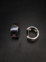 Pink CZ Hoop Earrings For Women's Wear In 925 Sterling Silver.
