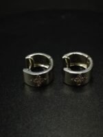 Pink CZ Hoop Earrings For Women's Wear In 925 Sterling Silver.
