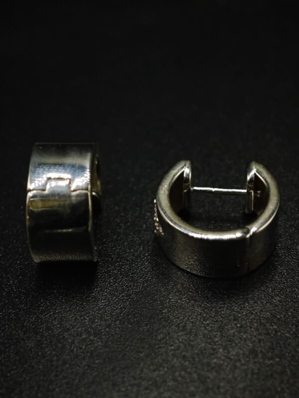 Pink CZ Hoop Earrings For Women's Wear In 925 Sterling Silver.