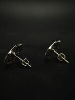 Purple CZ Stud Earrings For Women's Wear In 925 Silver.
