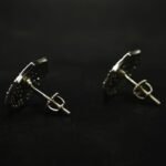 Purple CZ Stud Earrings For Women's Wear In 925 Silver.