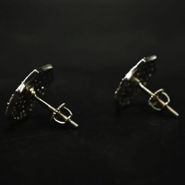 Purple CZ Stud Earrings For Women's Wear In 925 Silver.