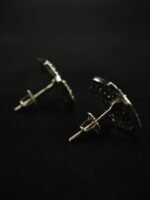 Purple CZ Stud Earrings For Women's Wear In 925 Silver.