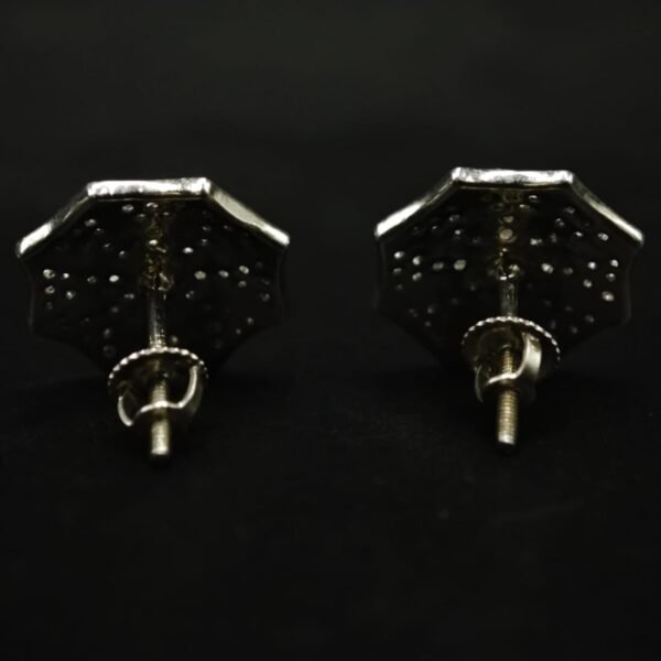Purple CZ Stud Earrings For Women's Wear In 925 Silver.