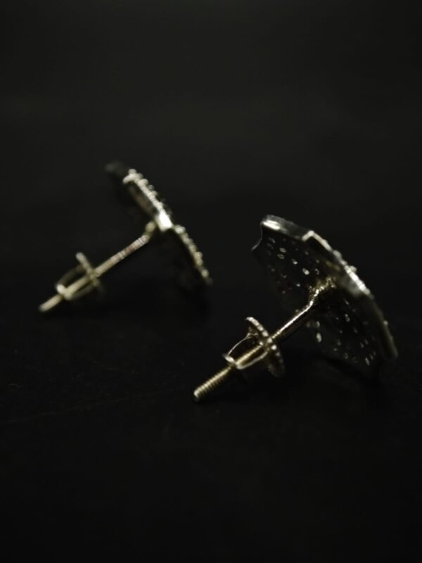 Purple CZ Stud Earrings For Women's Wear In 925 Silver.