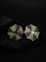 Purple CZ Stud Earrings For Women's Wear In 925 Silver.